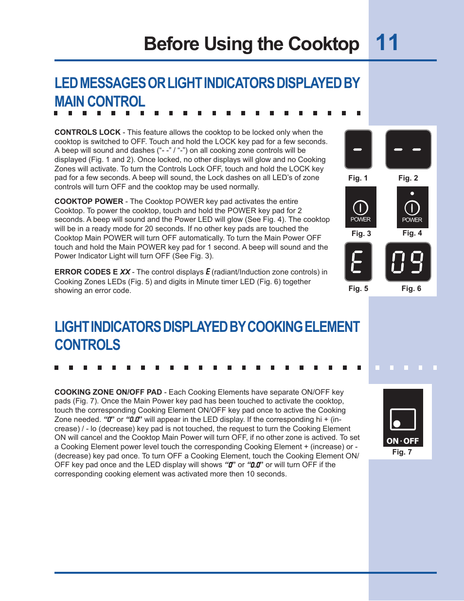 Before using the cooktop | Electrolux EW30CC55GS User Manual | Page 11 / 32