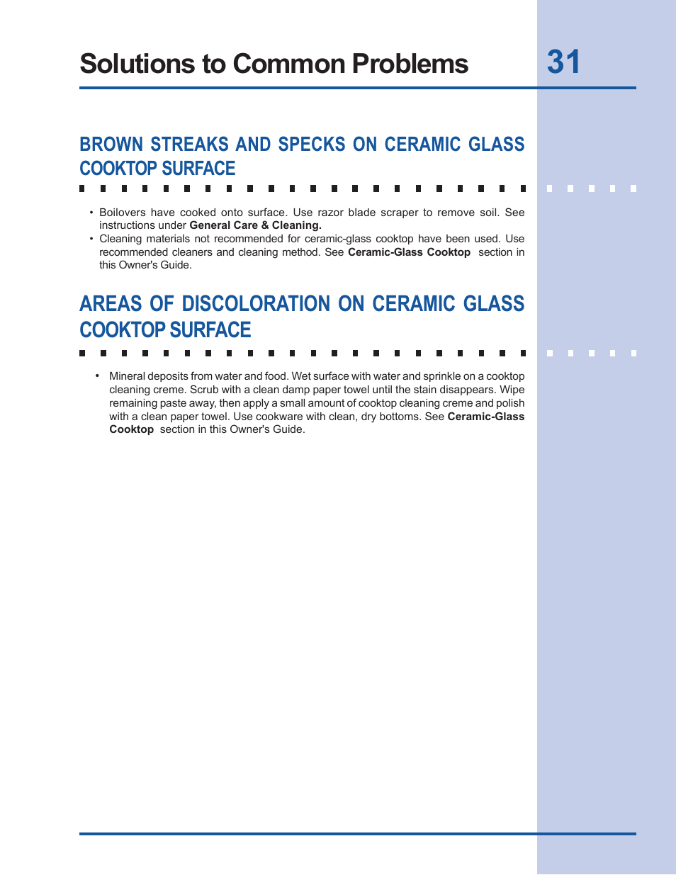 Solutions to common problems | Electrolux EW30CC55GS User Manual | Page 31 / 32