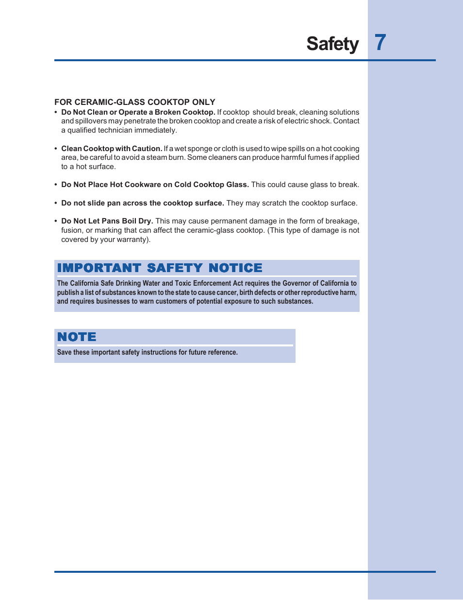 Safety | Electrolux EW30CC55GS User Manual | Page 7 / 32