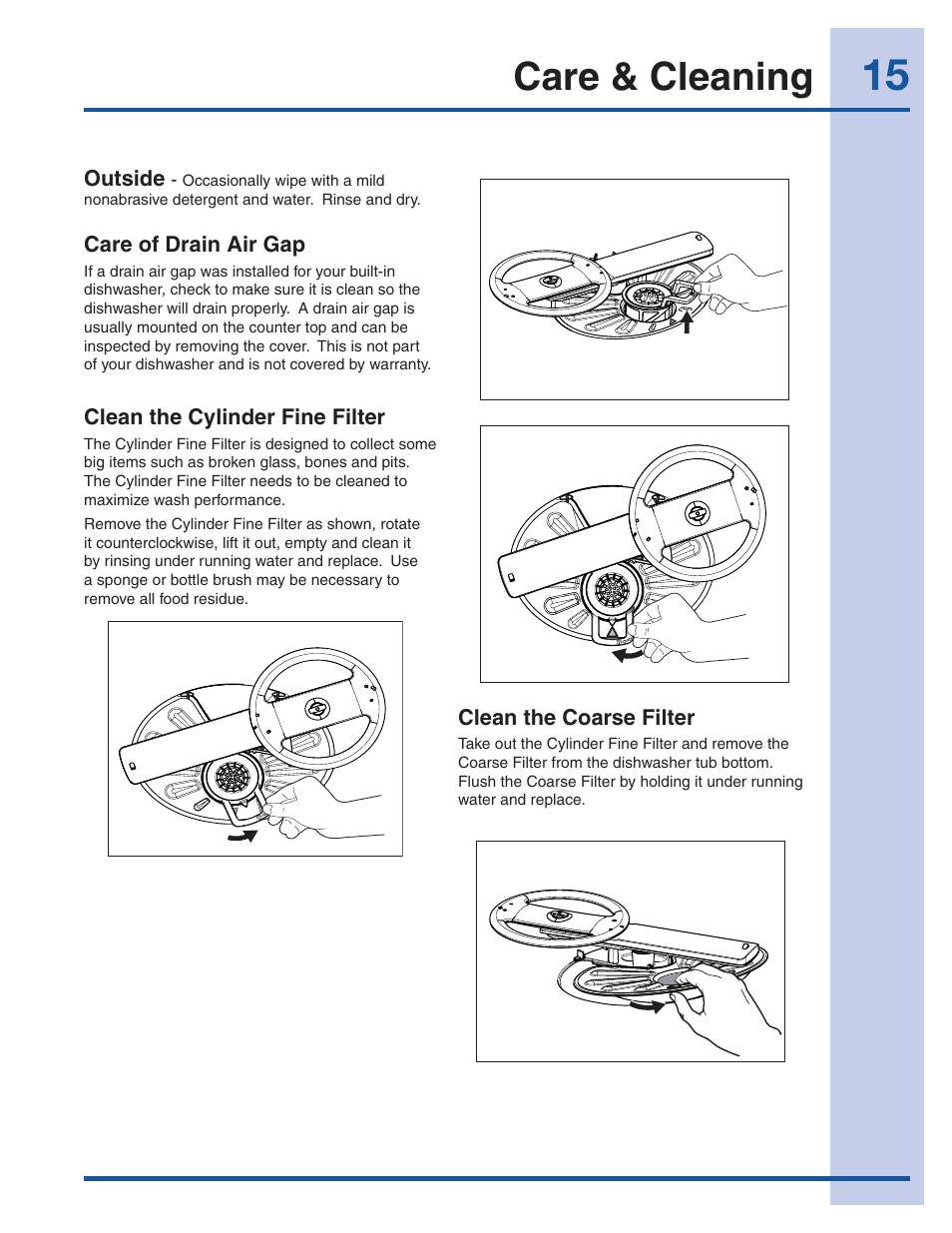 Care & cleaning | Electrolux EI24ID30QS User Manual | Page 15 / 60