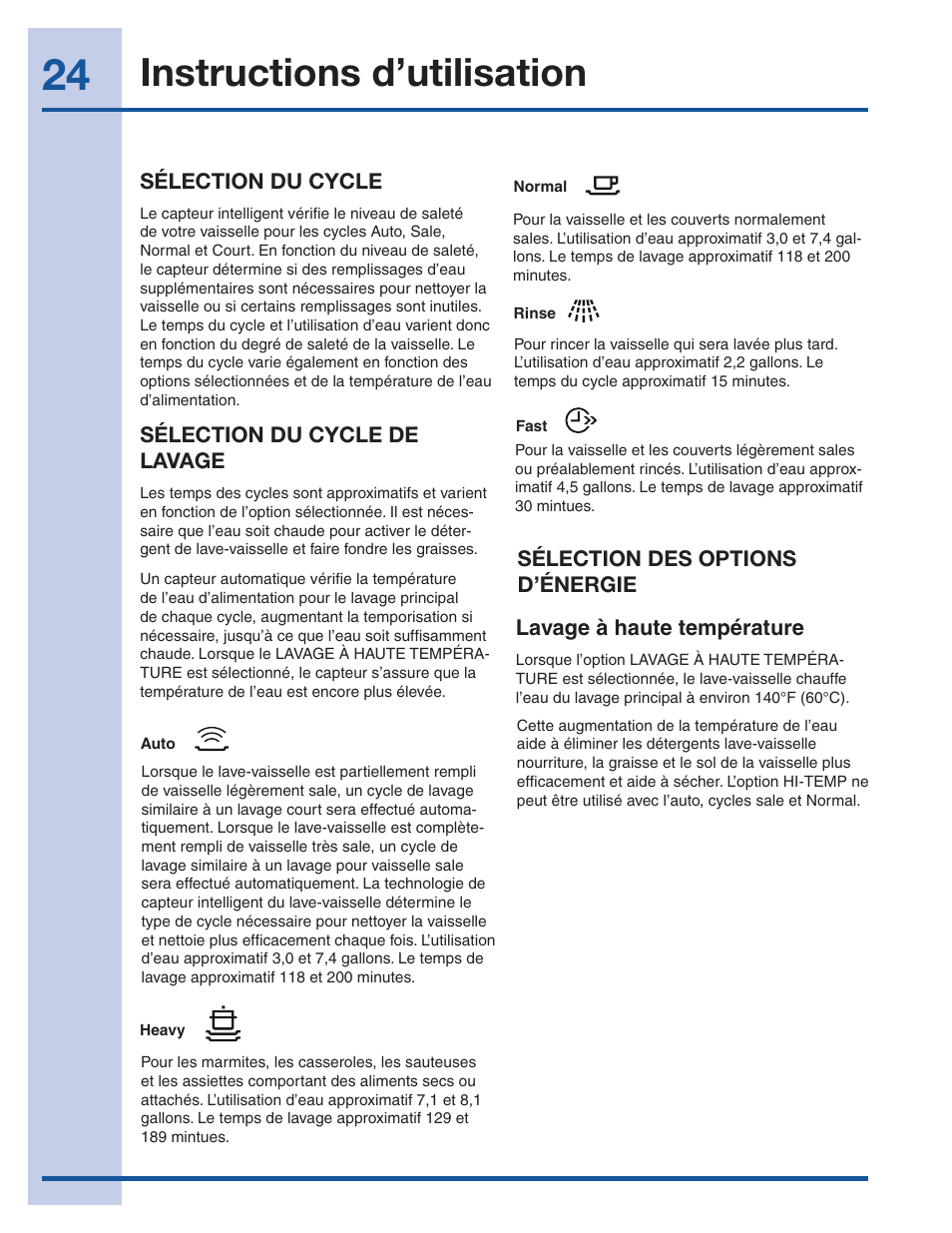 Instructions d’utilisation | Electrolux EI24ID30QS User Manual | Page 24 / 60