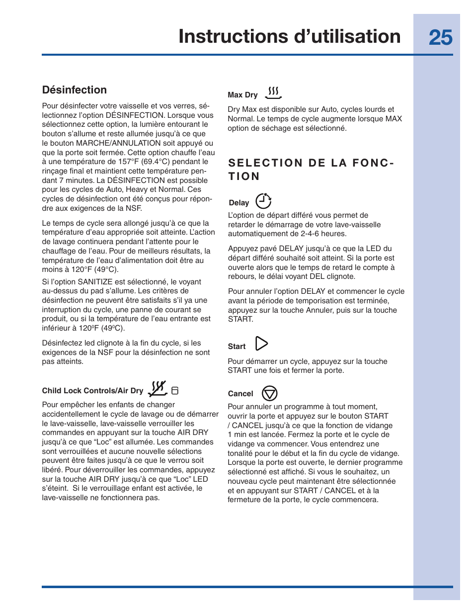 Instructions d’utilisation, Désinfection | Electrolux EI24ID30QS User Manual | Page 25 / 60