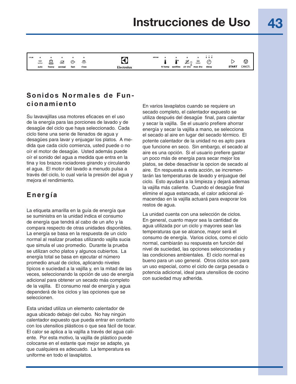 Instrucciones de uso | Electrolux EI24ID30QS User Manual | Page 43 / 60