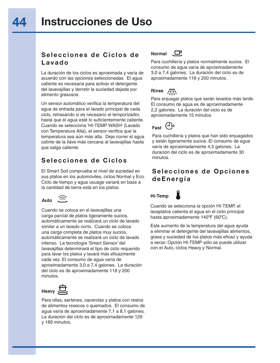 Instrucciones de uso | Electrolux EI24ID30QS User Manual | Page 44 / 60