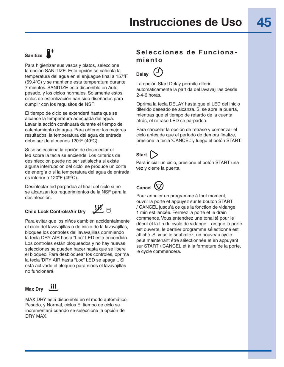 Instrucciones de uso | Electrolux EI24ID30QS User Manual | Page 45 / 60