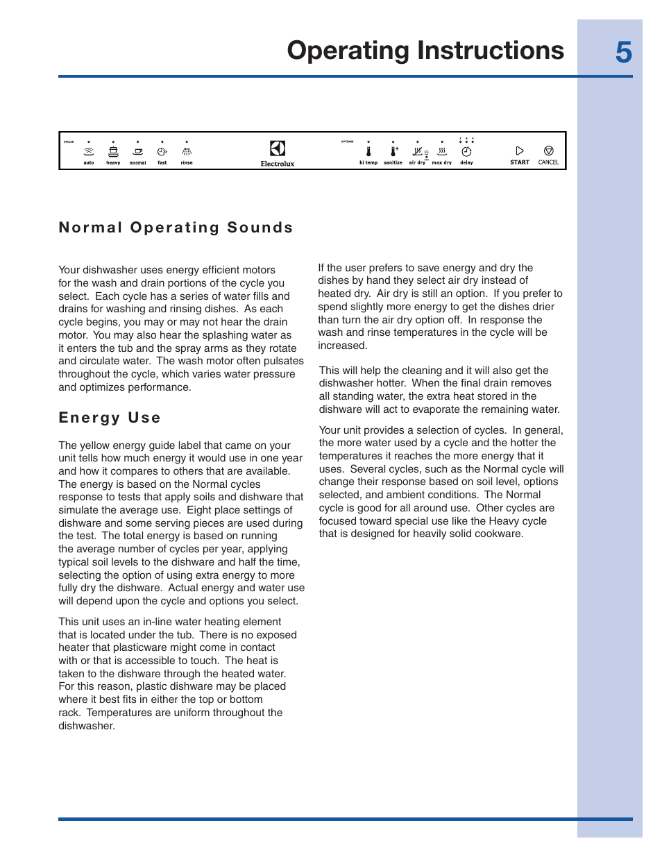 Operating instructions | Electrolux EI24ID30QS User Manual | Page 5 / 60