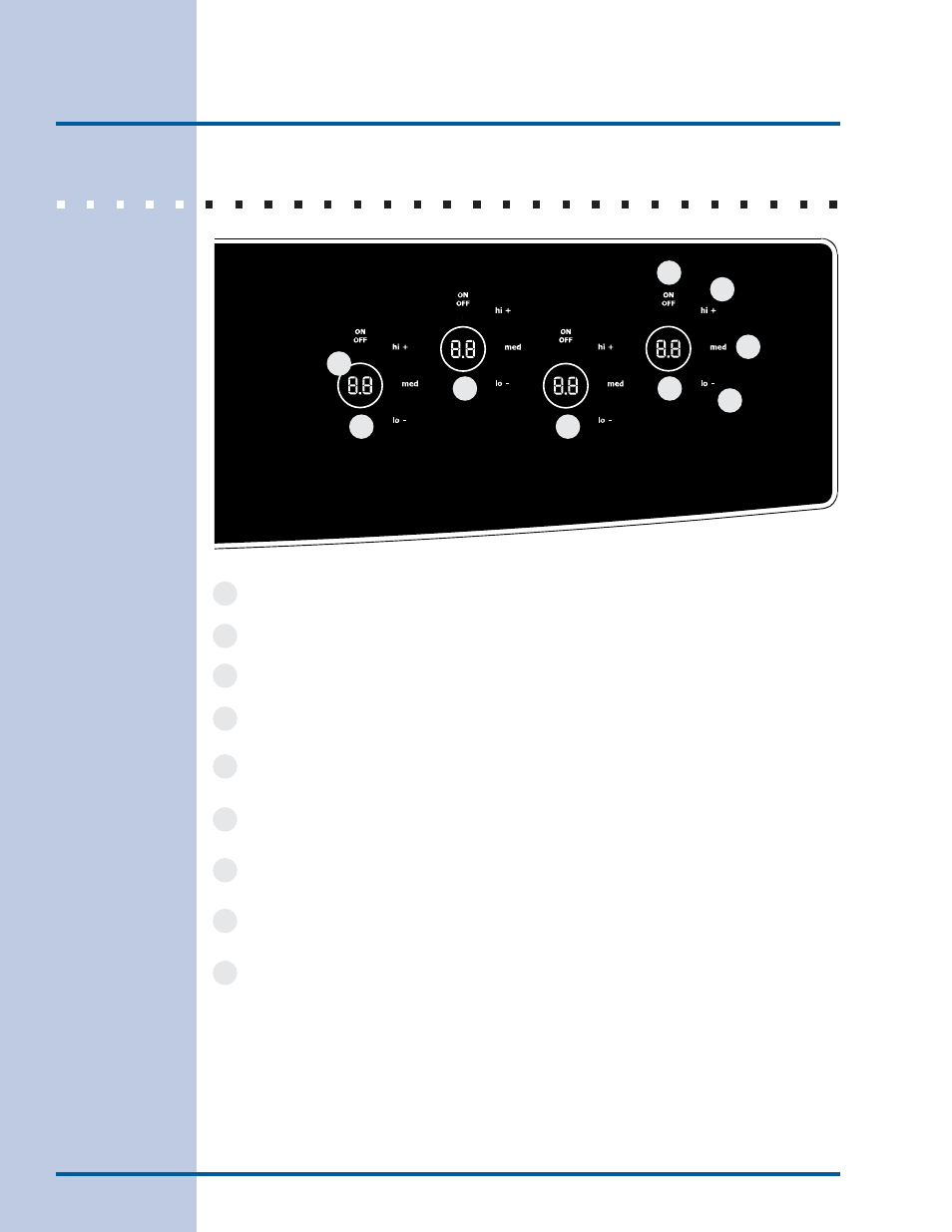 Feature overview, Cooktop control pad functions | Electrolux EW30IS65JS User Manual | Page 14 / 60