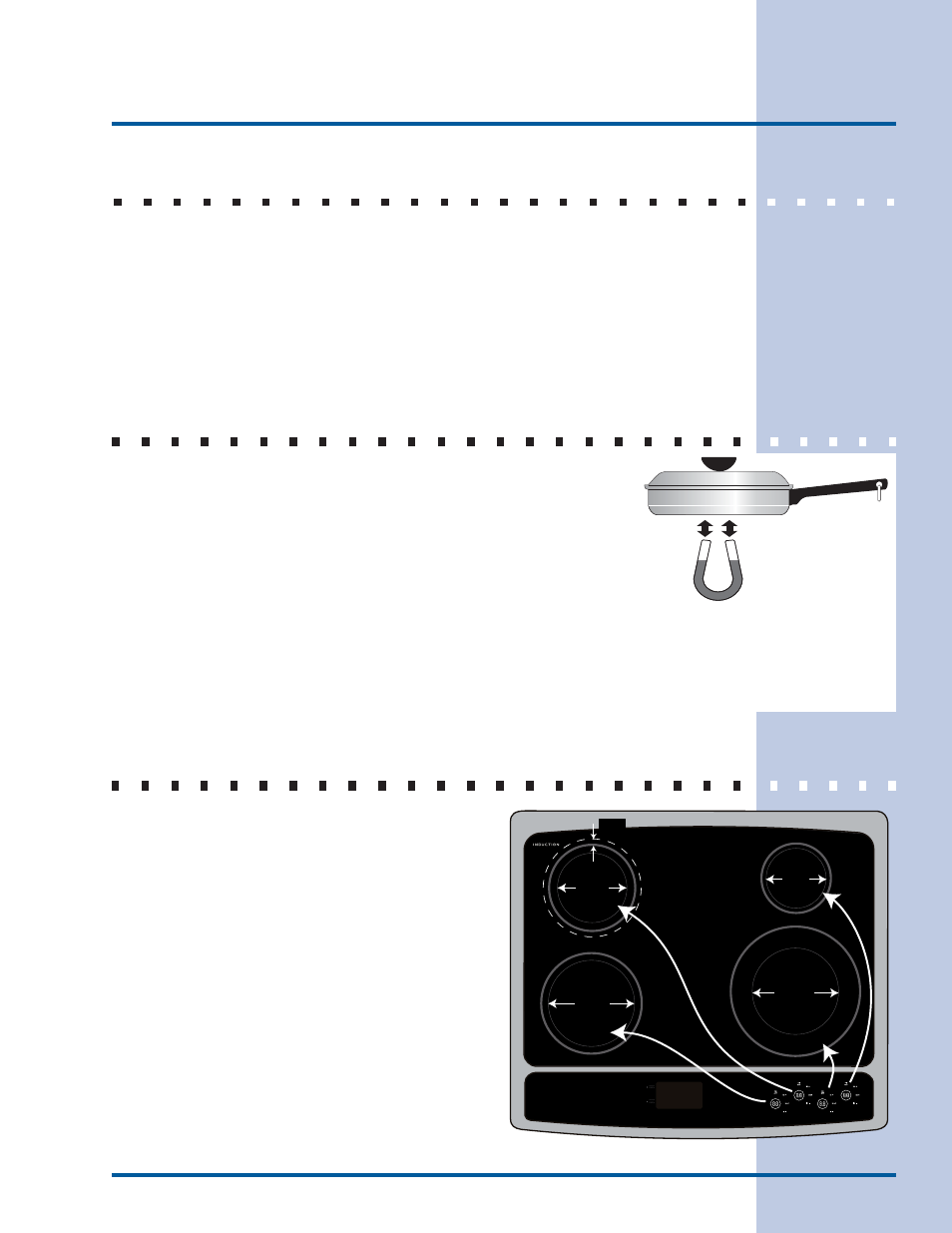 Setting surface controls, About the ceramic glass cooktop, Use the correct cookware type | Minimum pan size requirements | Electrolux EW30IS65JS User Manual | Page 17 / 60