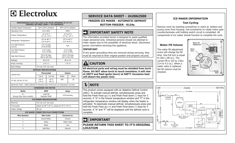 Electrolux EI27BS16JB User Manual | 2 pages