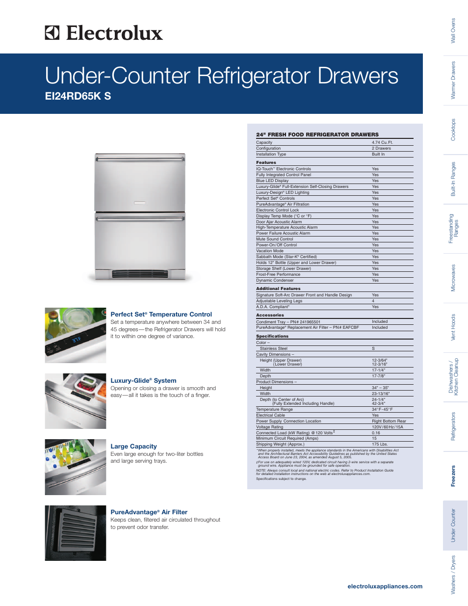 Electrolux EI24RD65KS User Manual | 4 pages