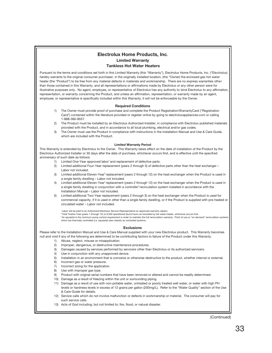 Electrolux home products, inc | Electrolux EP19WI30LS User Manual | Page 35 / 38