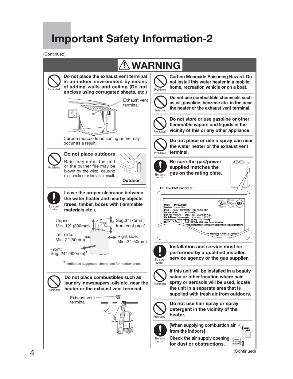 Important safety information, Warning | Electrolux EP19WI30LS User Manual | Page 6 / 38