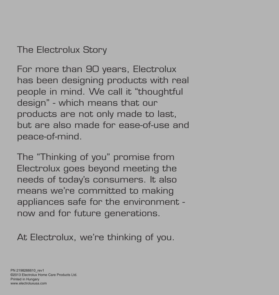 Electrolux EL3000A User Manual | Page 22 / 22