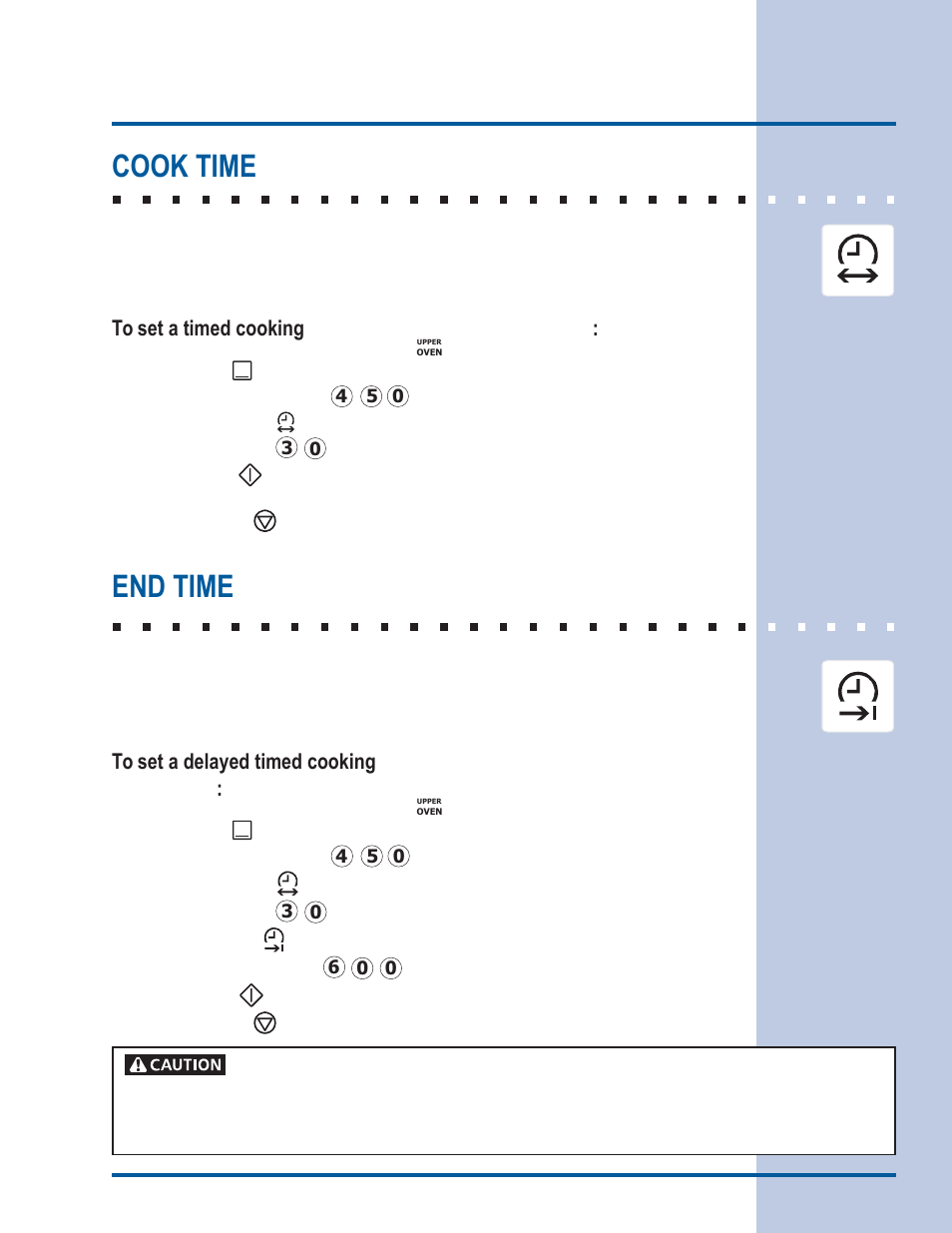 Cooking modes, Cook time, End time | Electrolux EI30ES55LW User Manual | Page 23 / 52