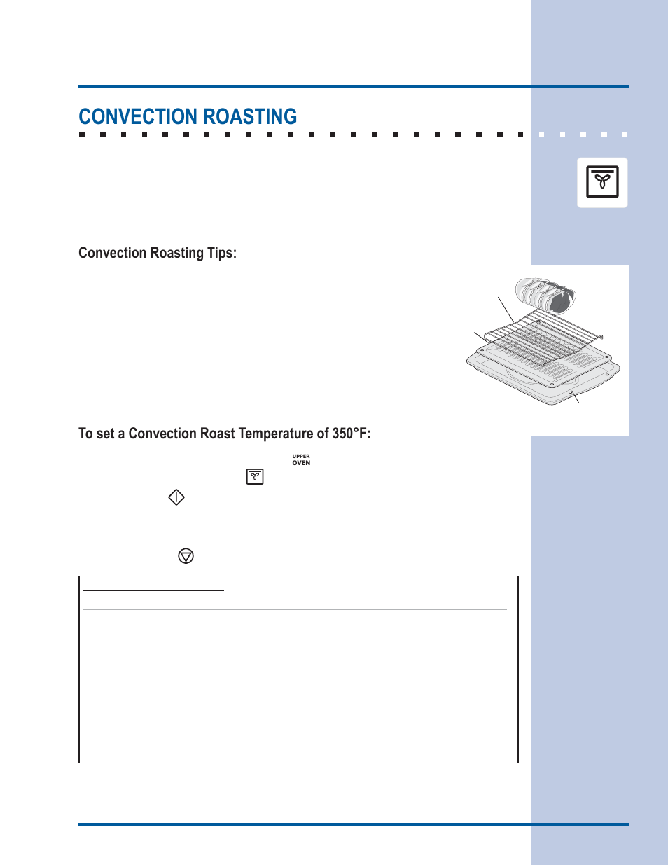 Cooking modes, Convection roasting, Convection roasting tips | Electrolux EI30ES55LW User Manual | Page 27 / 52