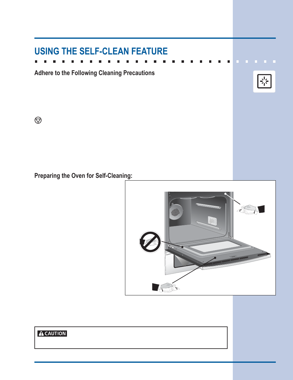 Care & cleaning, Using the self-clean feature | Electrolux EI30ES55LW User Manual | Page 39 / 52