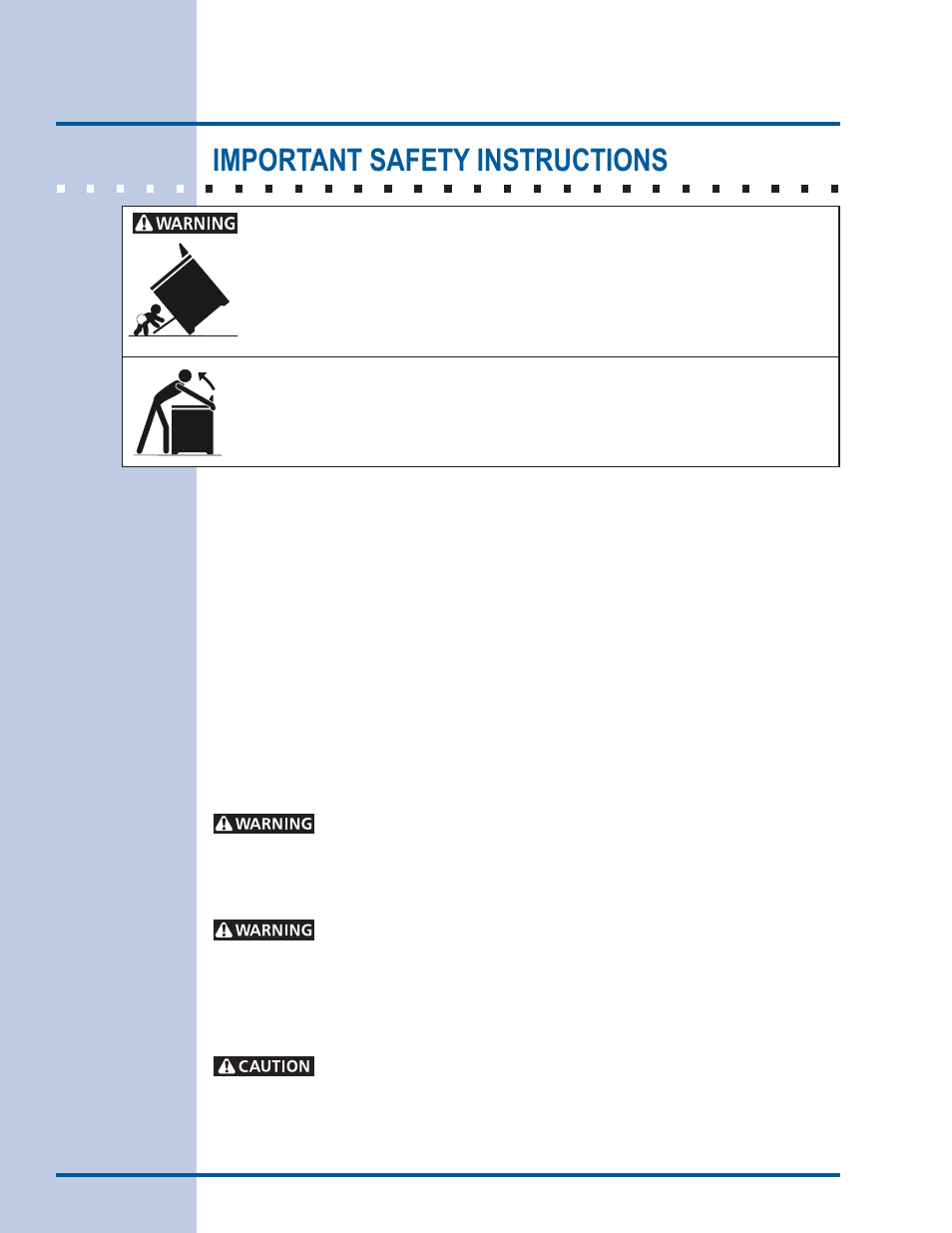 Safety, Important safety instructions | Electrolux EI30ES55LW User Manual | Page 4 / 52