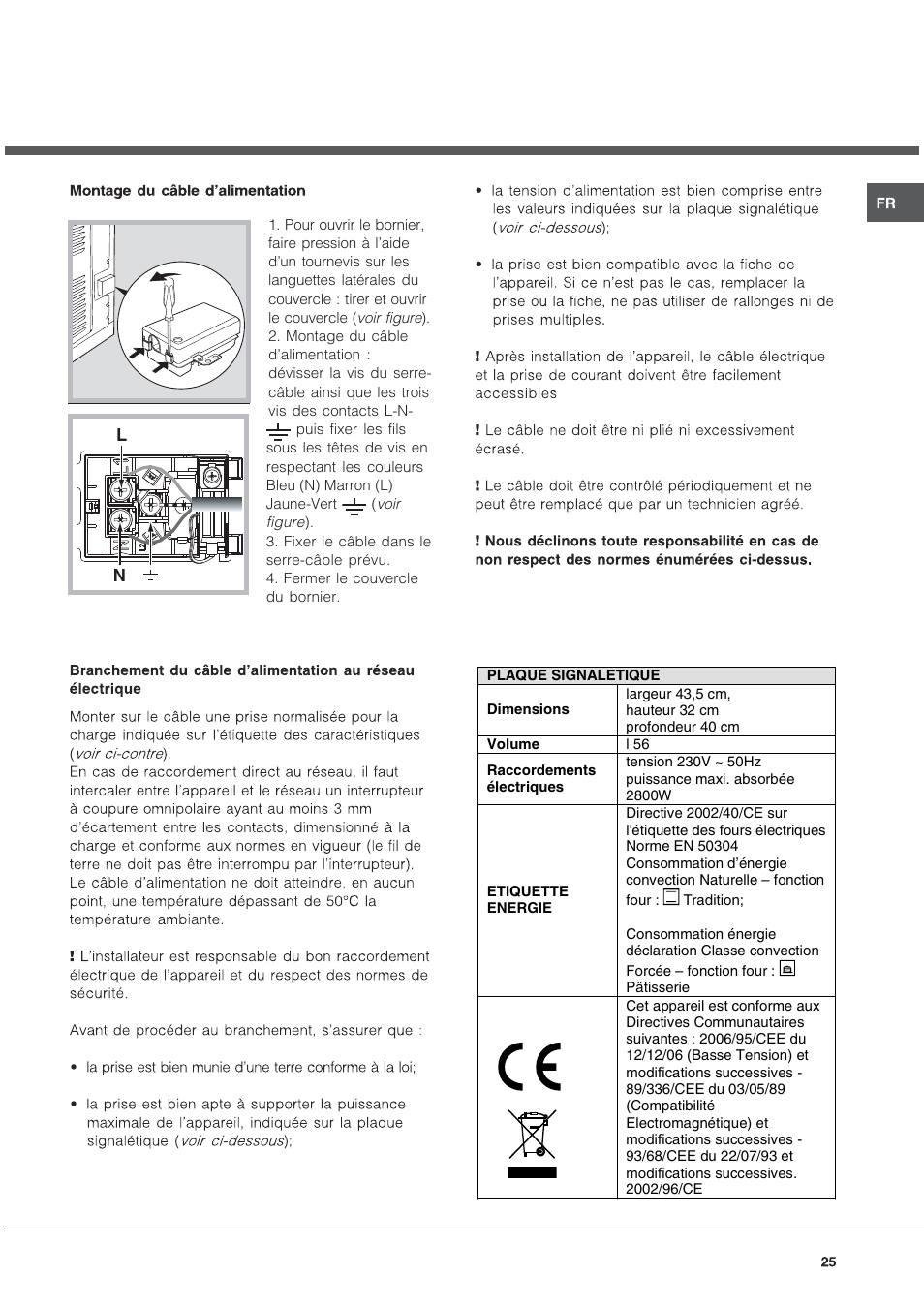 Hotpoint Ariston FT 850.1/HA User Manual | Page 25 / 56