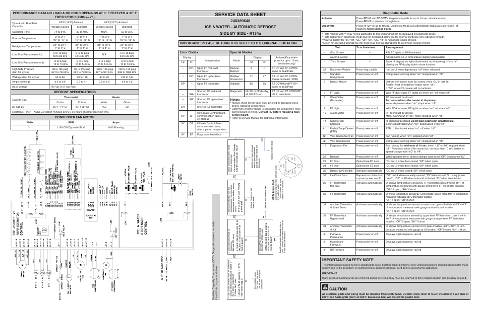 Electrolux EW26SS85KS User Manual | 2 pages