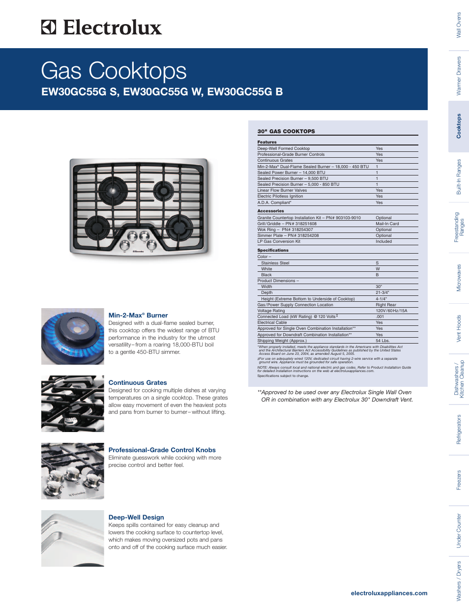 Electrolux EW30GC55GB User Manual | 4 pages