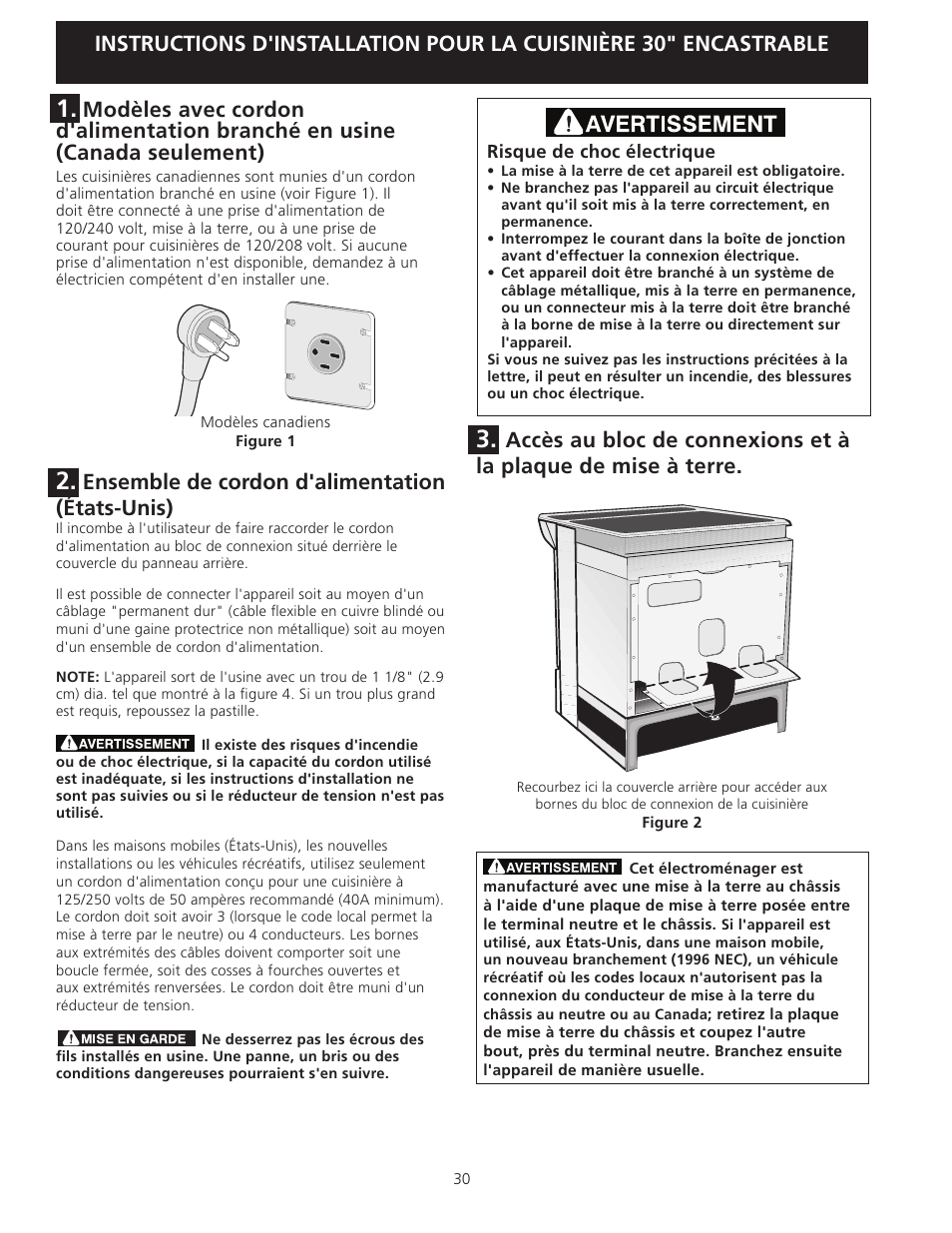 Ensemble de cordon d'alimentation (états‑unis) | Electrolux EI30ES55LW User Manual | Page 30 / 36