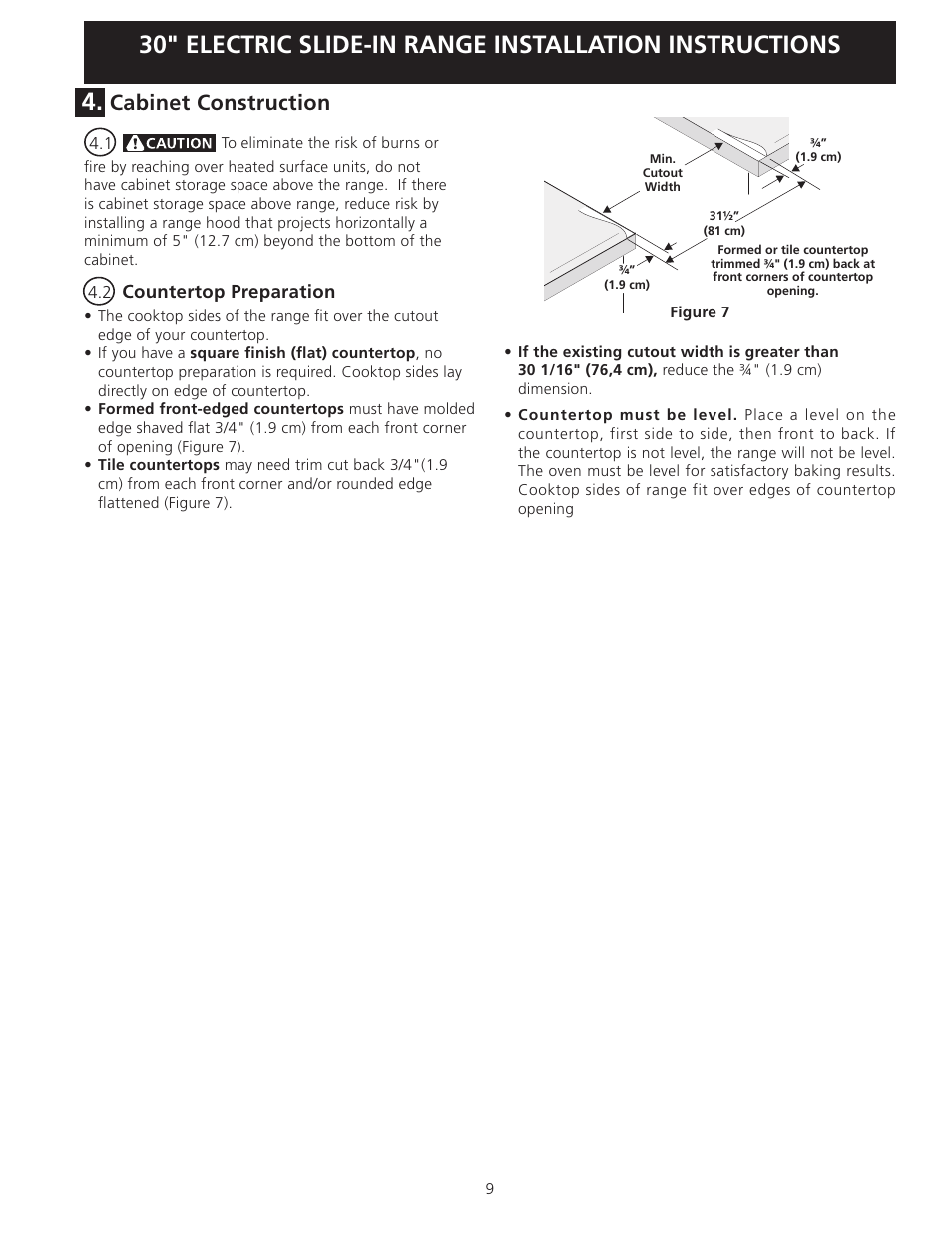 Cabinet construction | Electrolux EI30ES55LW User Manual | Page 9 / 36