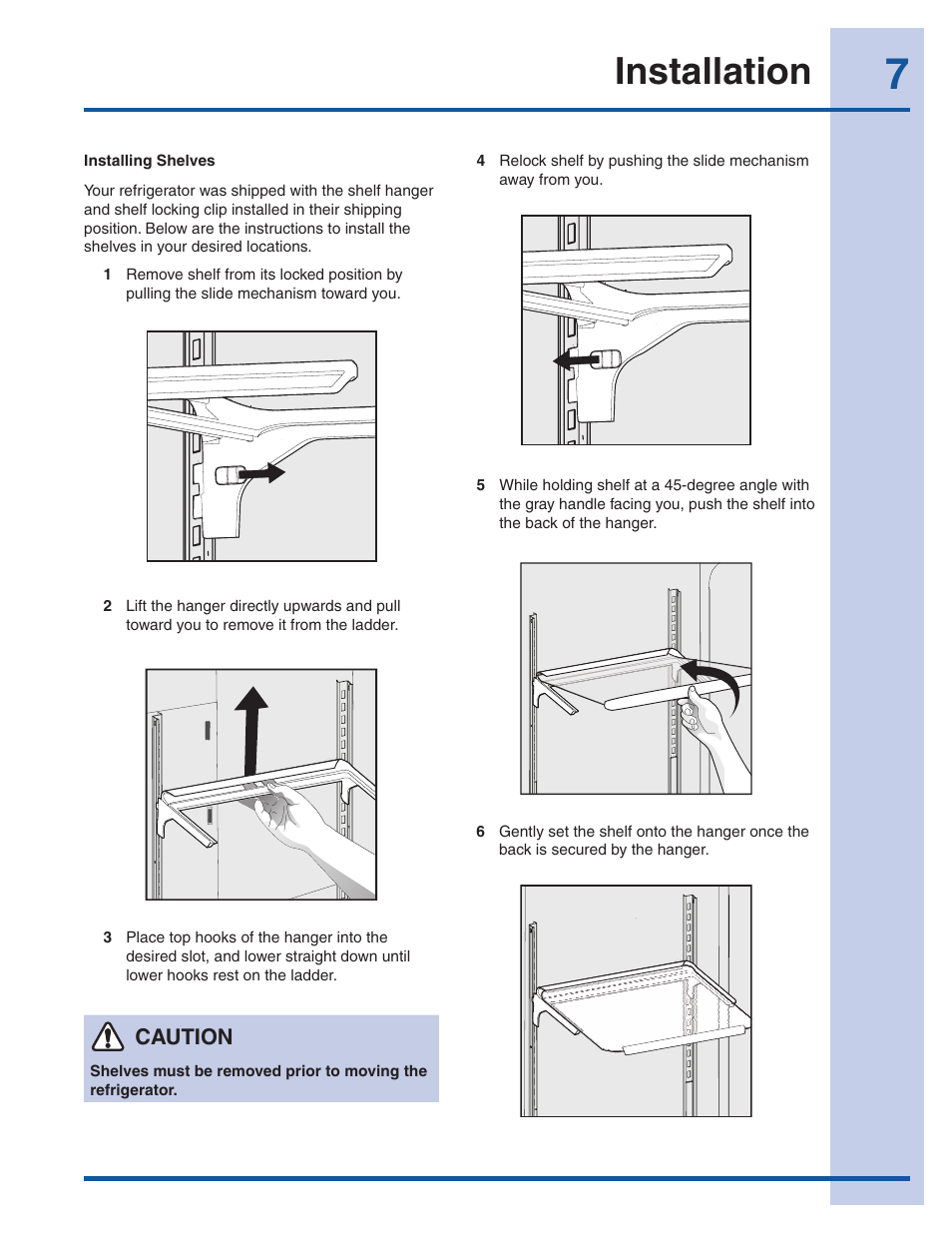 Installation, Caution | Electrolux EW23CS85KS User Manual | Page 7 / 43