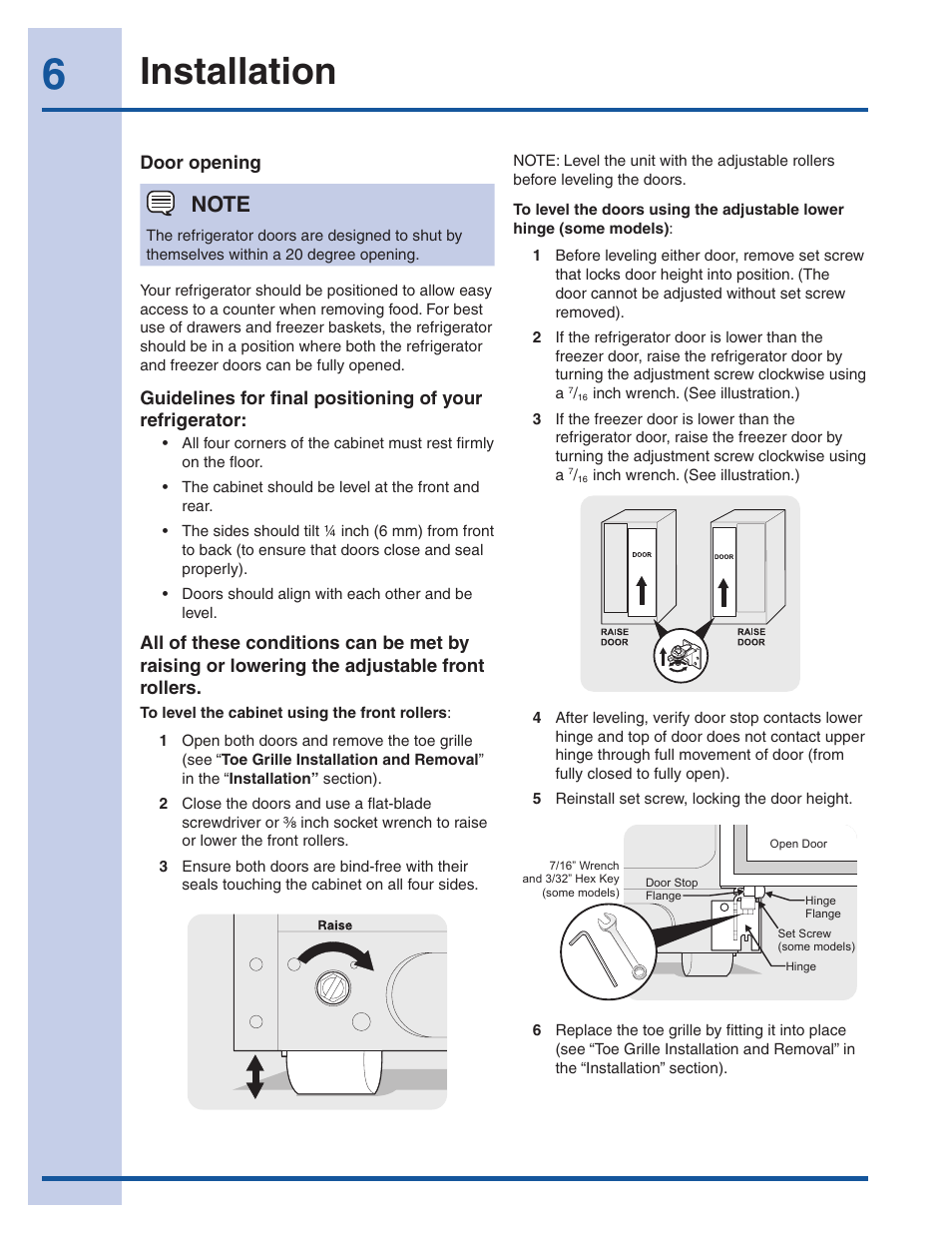 Installation | Electrolux EI23CS35KB User Manual | Page 6 / 43