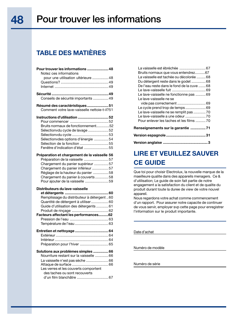 Electrolux EWDW6505GS User Manual | Page 48 / 72