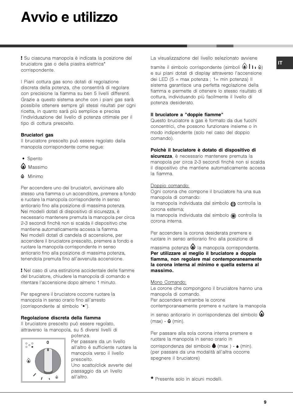 Avvio e utilizzo | Hotpoint Ariston PK 750 X-HA User Manual | Page 9 / 64