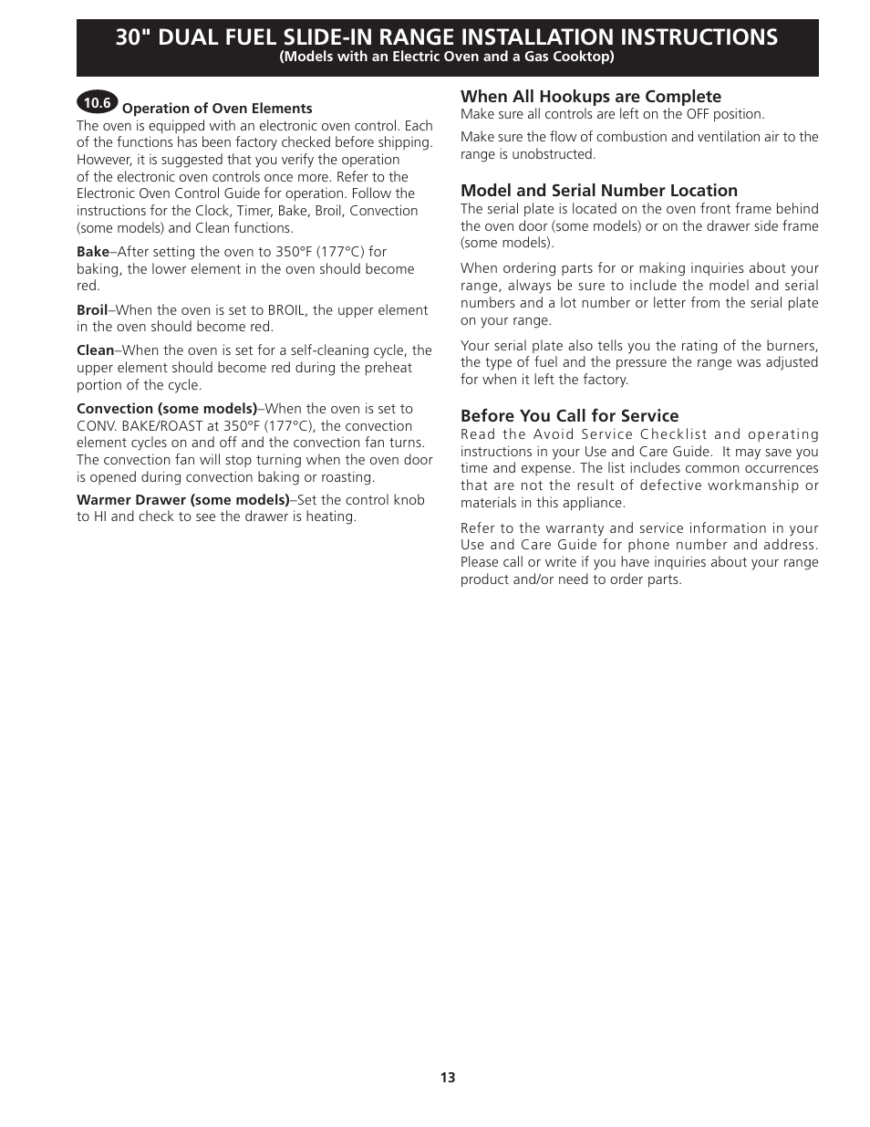 Electrolux EI30DS55JS User Manual | Page 13 / 44