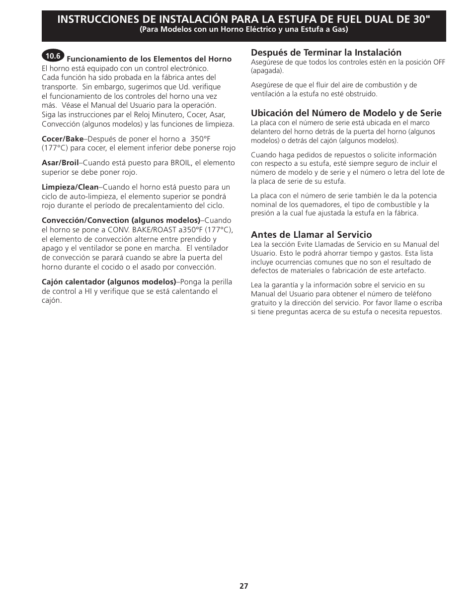 Electrolux EI30DS55JS User Manual | Page 27 / 44