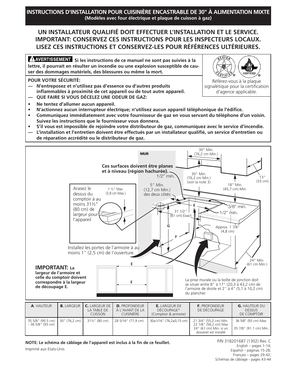 Important | Electrolux EI30DS55JS User Manual | Page 29 / 44