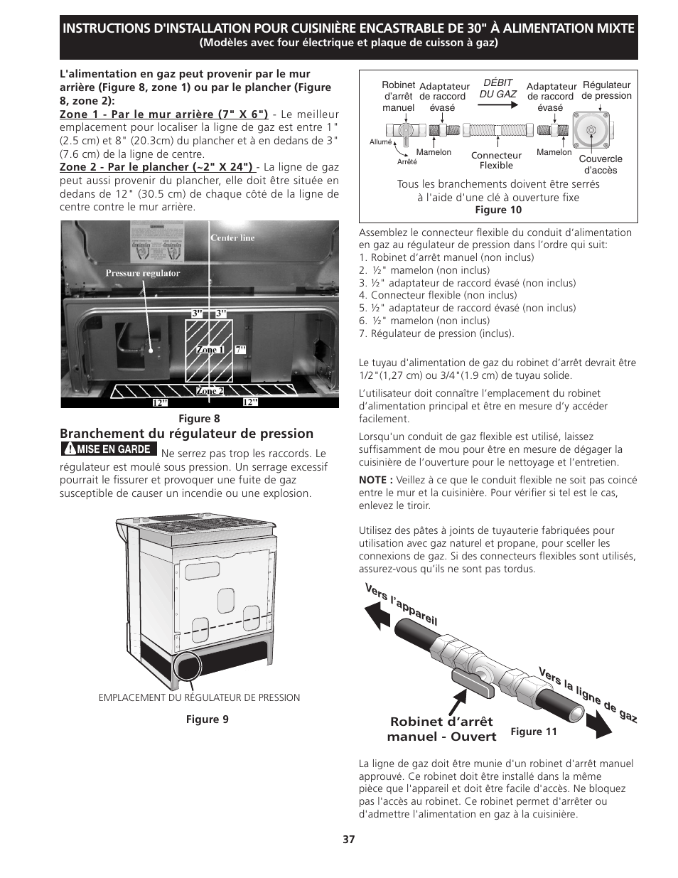 Branchement du régulateur de pression | Electrolux EI30DS55JS User Manual | Page 37 / 44