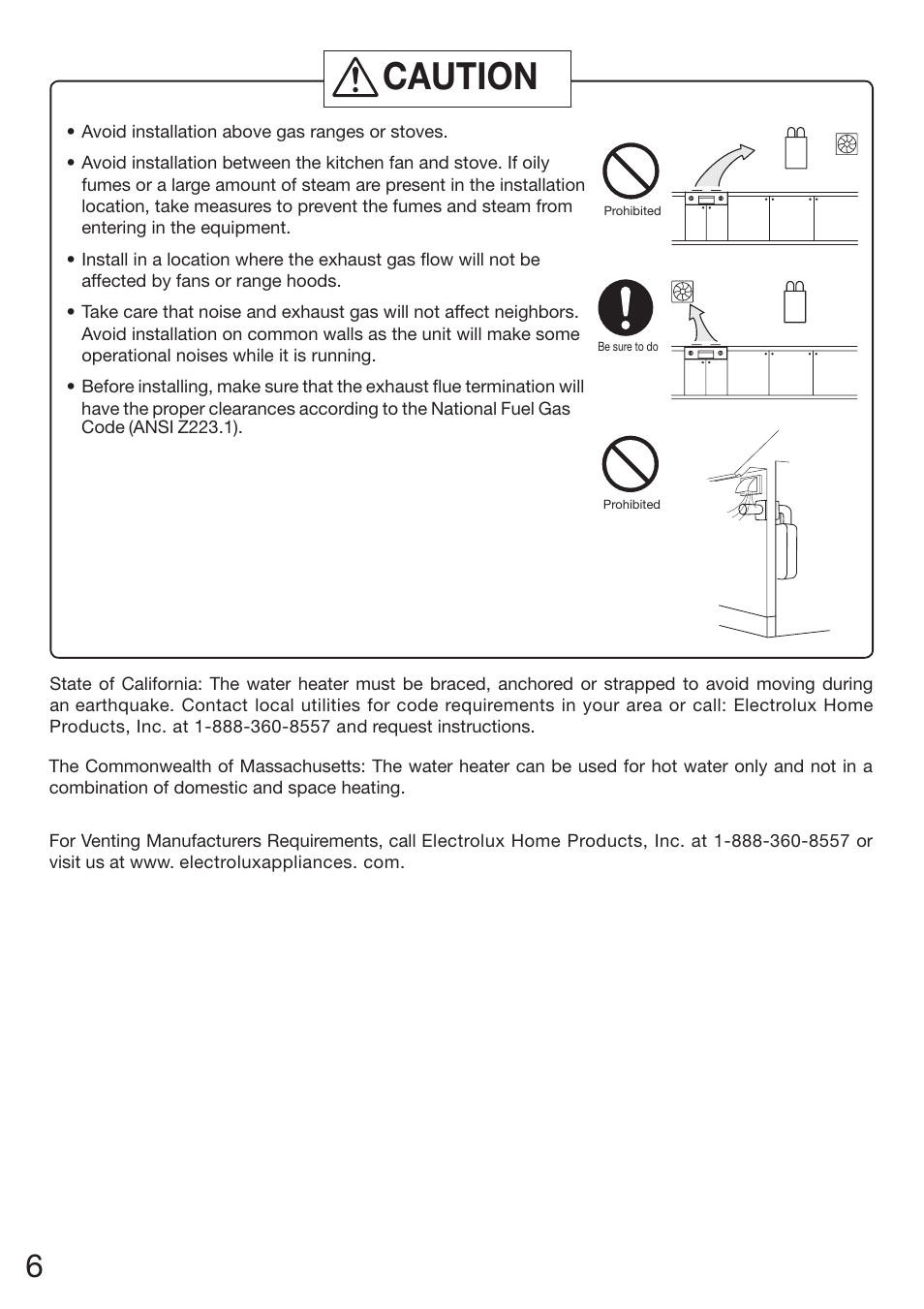 Caution | Electrolux EP19WI30LS User Manual | Page 8 / 84