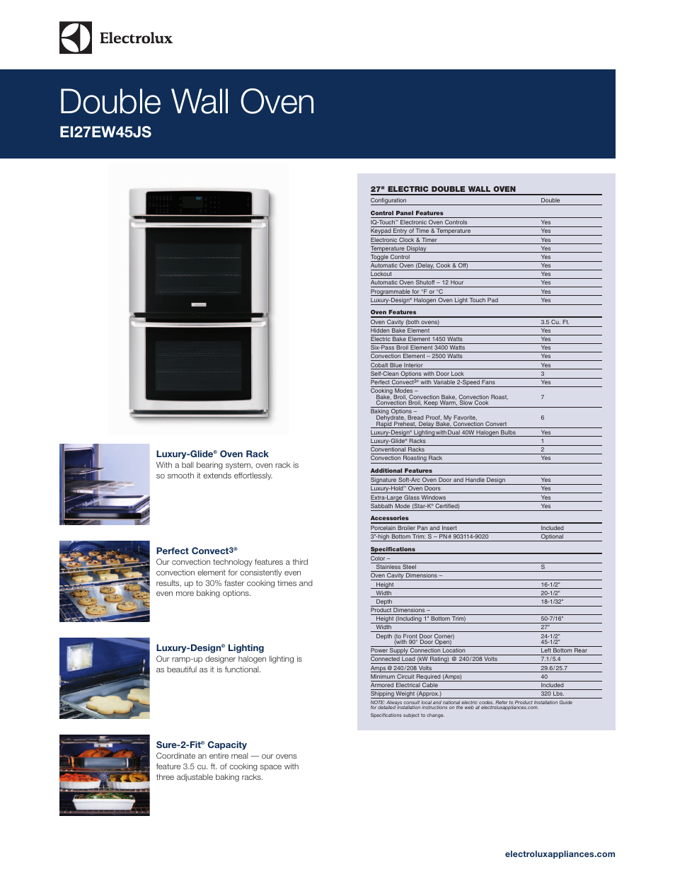 Electrolux EI27EW45JS User Manual | 5 pages