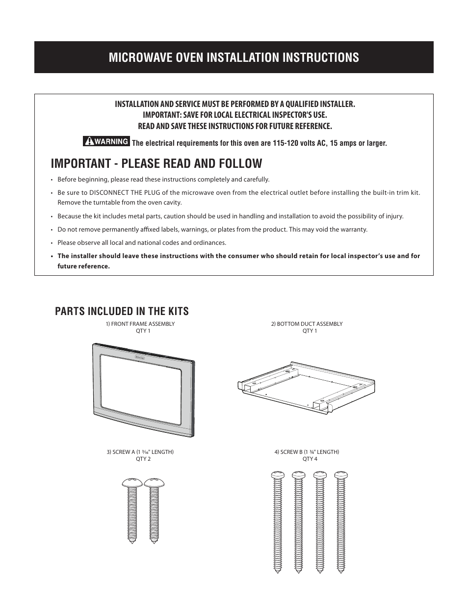 Electrolux EI24MO45IBEI30MO45TW User Manual | 12 pages