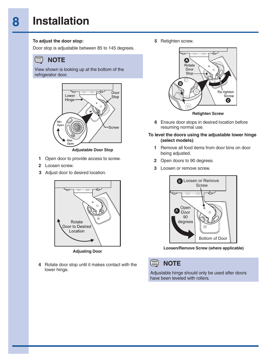 Installation | Electrolux EI23BC60KS User Manual | Page 8 / 34