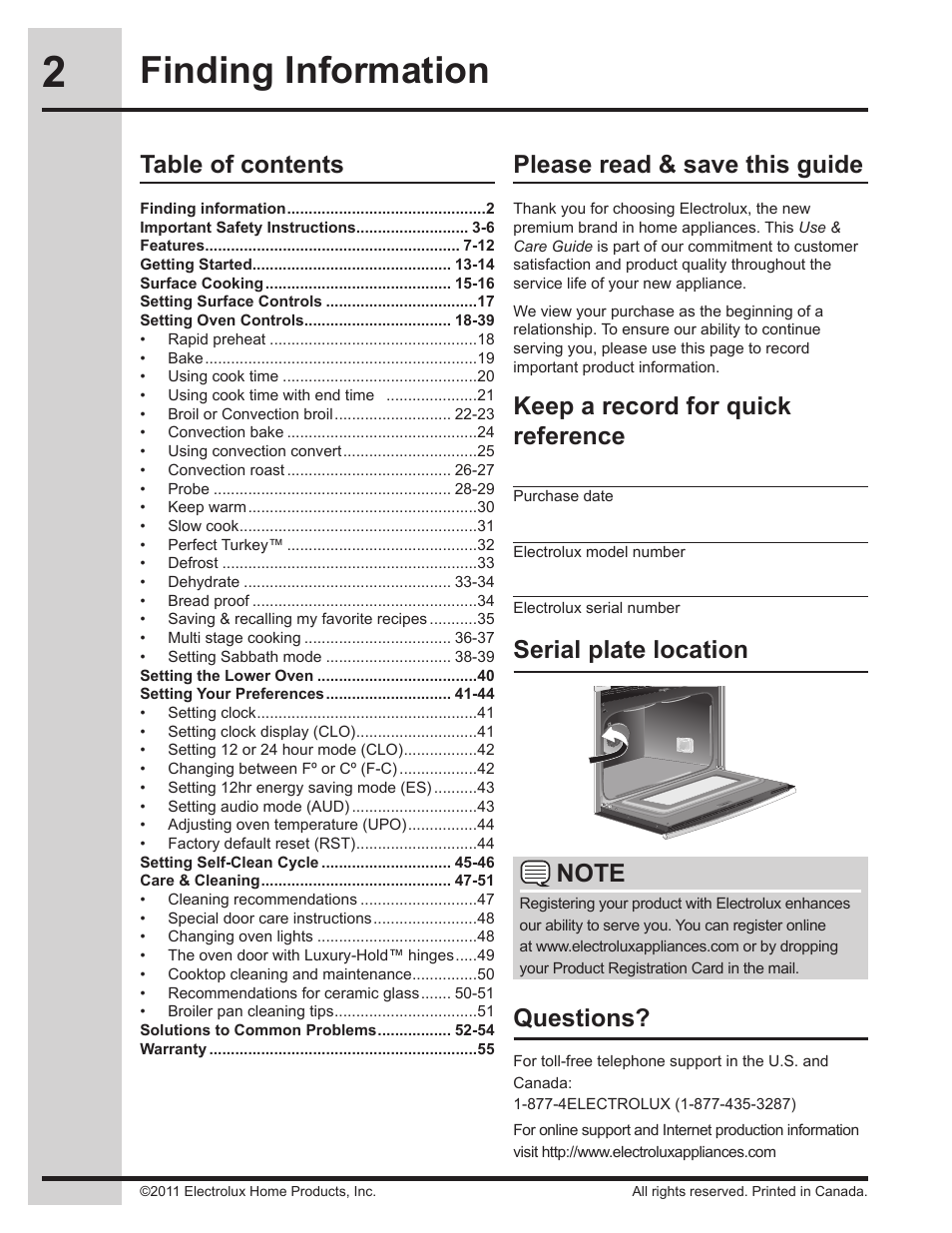 Electrolux EW30ES65GS User Manual | Page 2 / 56