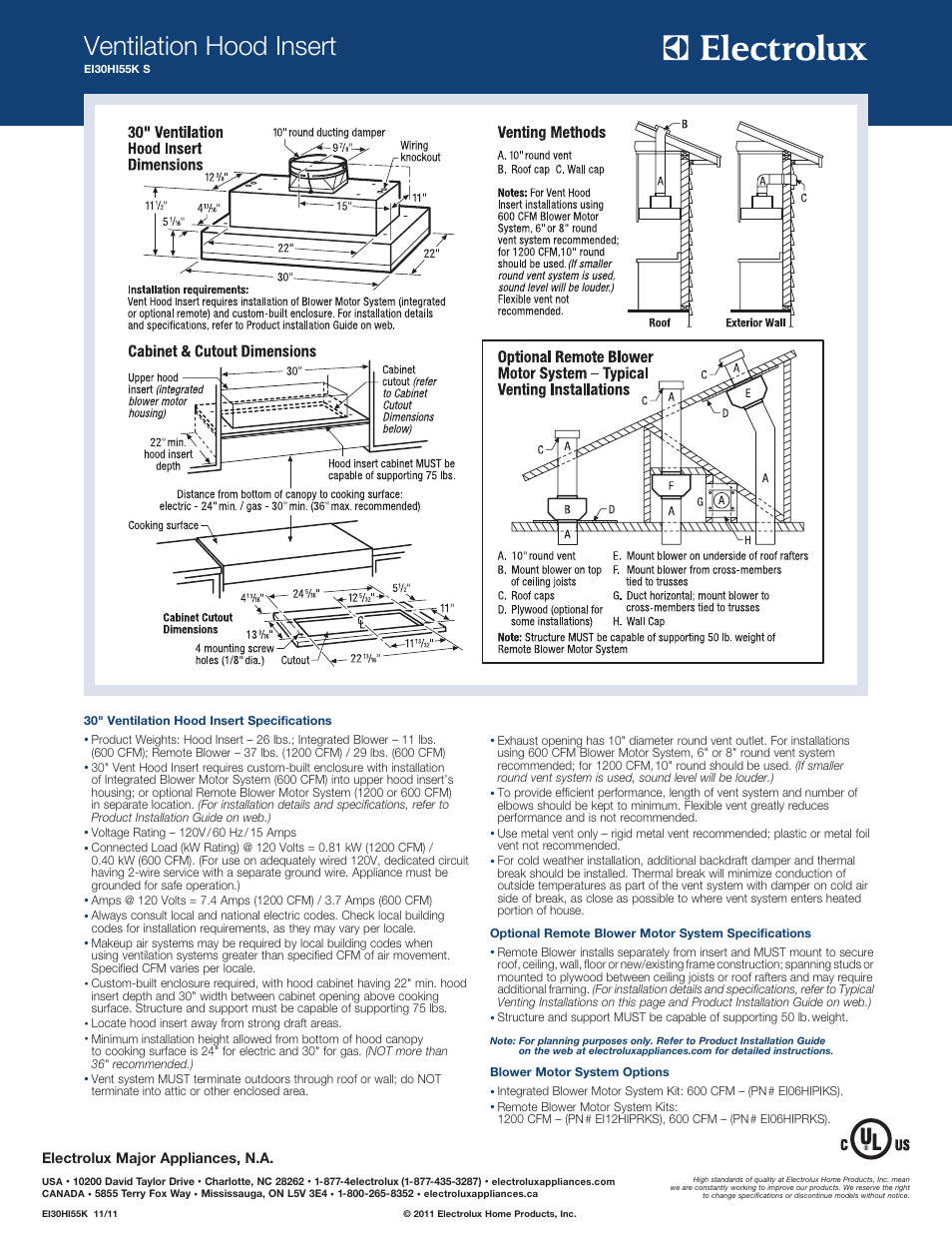 Ventilation hood insert | Electrolux EI30HI55KS User Manual | Page 2 / 2