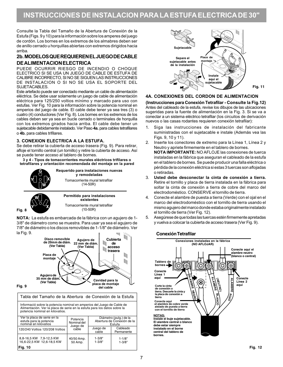 Conexión tetrafilar | Electrolux EI30IF40LS User Manual | Page 9 / 12