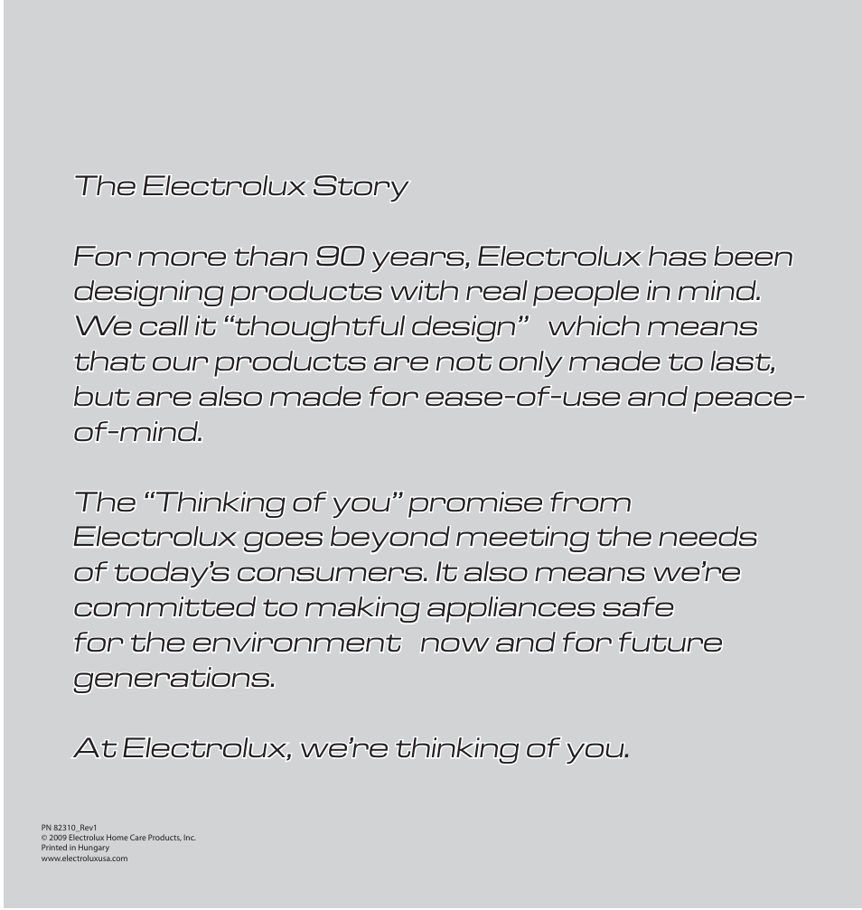 Electrolux EL4200A User Manual | Page 14 / 14