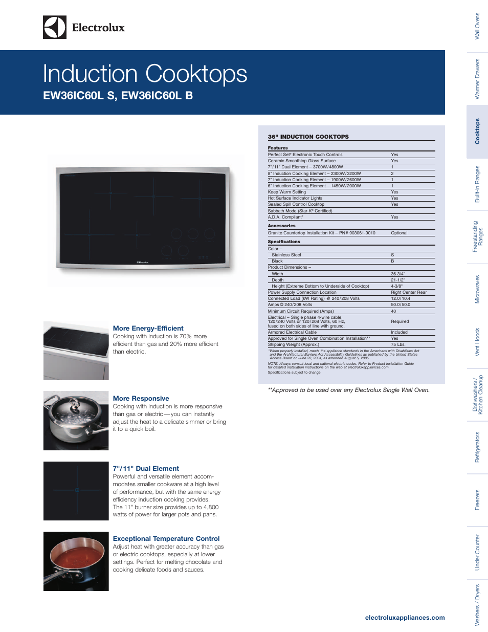 Electrolux EW36IC60LS User Manual | 3 pages