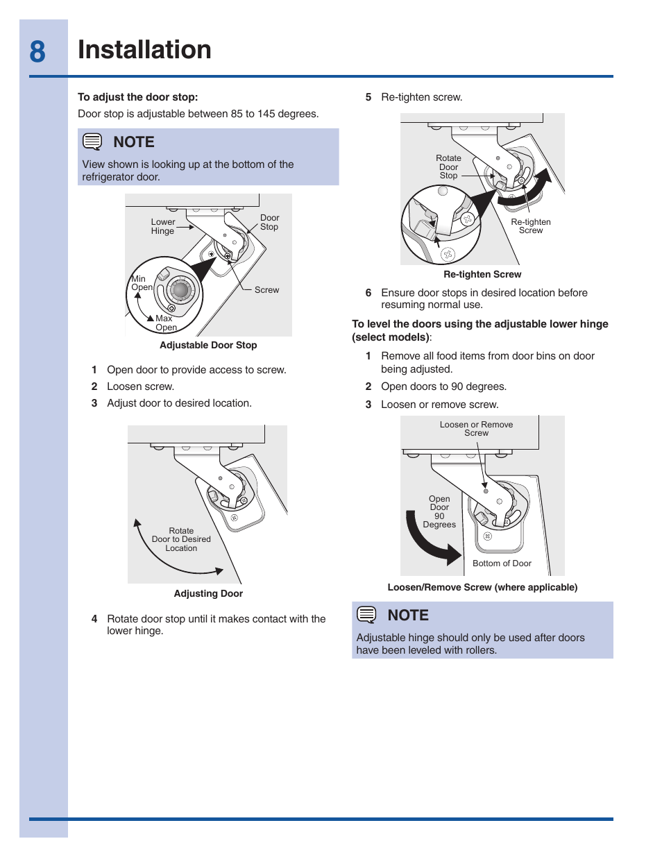 Installation | Electrolux EW28BS85KS User Manual | Page 8 / 39