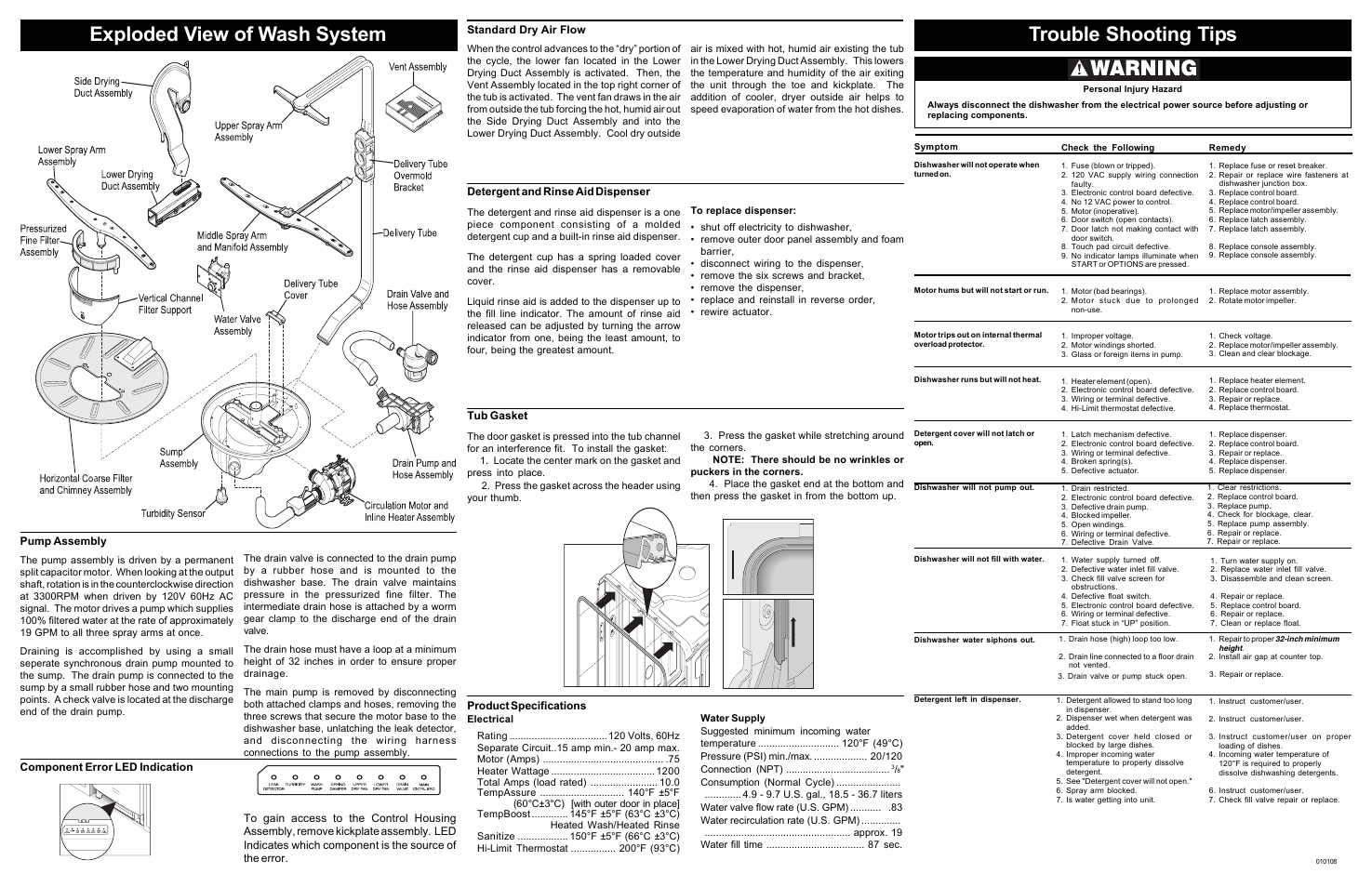 Electrolux EWDW6505GS User Manual | 2 pages