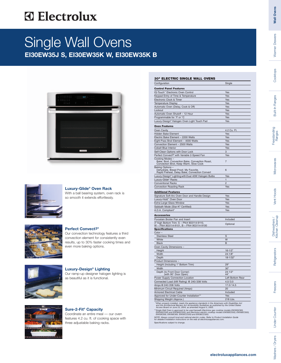 Electrolux EI30EW35KW User Manual | 10 pages