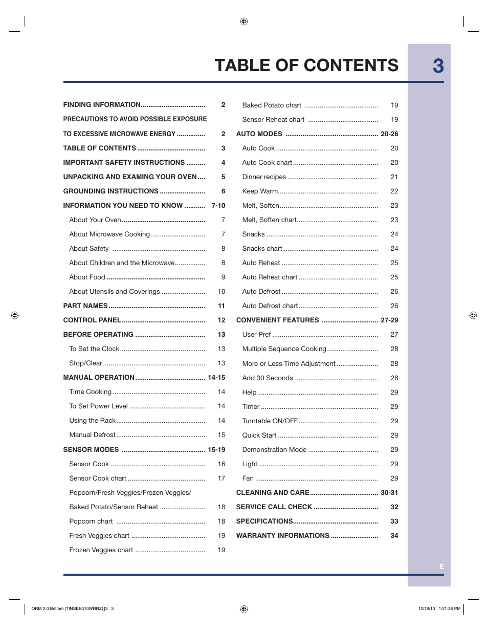 Electrolux EI30BM55HS User Manual | Page 3 / 36