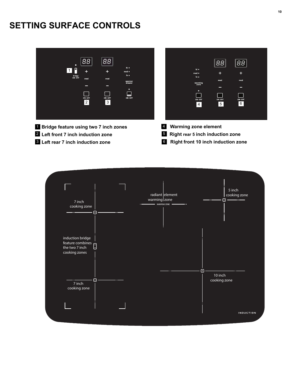 Setting surface controls | Electrolux EI30IF40LS User Manual | Page 10 / 47