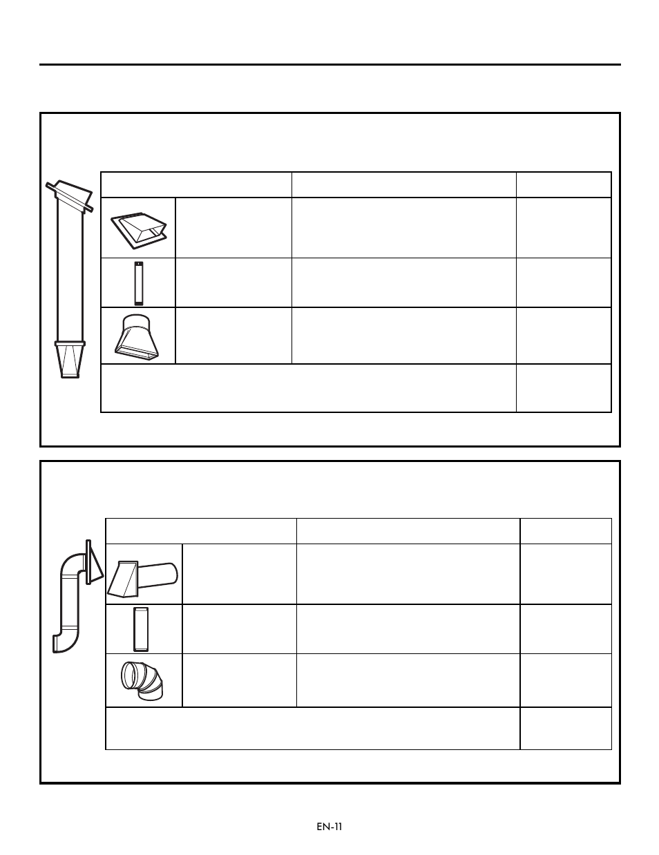 Installation instructions, External exhaust ducting, Outside top exhaust (example only) | Outside back exhaust (example only) | Electrolux EI30BM60MS User Manual | Page 11 / 72