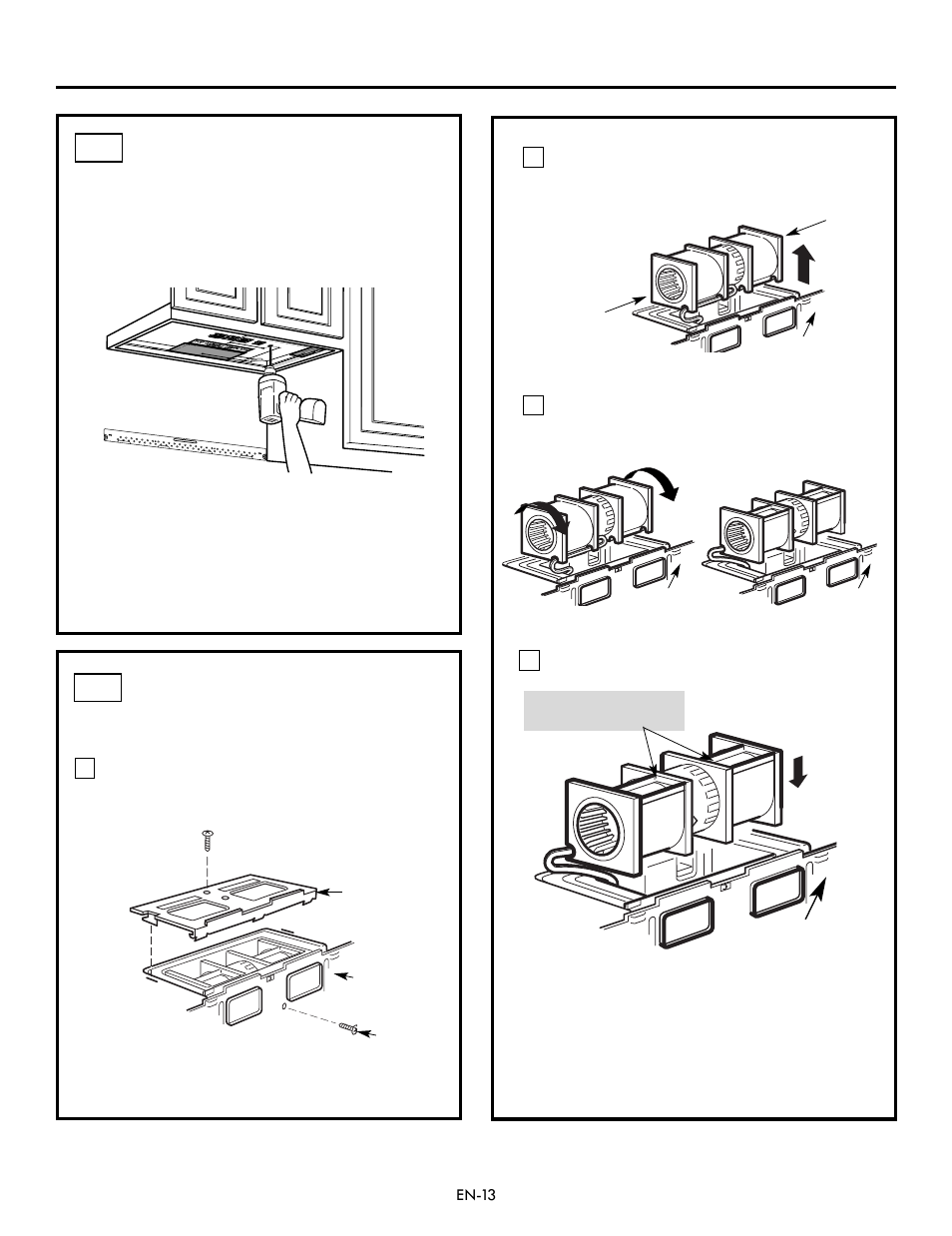 Installation instructions, Adapting microwave blower for outside top exhaust | Electrolux EI30BM60MS User Manual | Page 13 / 72